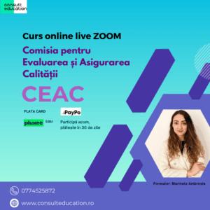 Webinar Comisia pentru Evaluarea și Asigurarea Calității (CEAC)