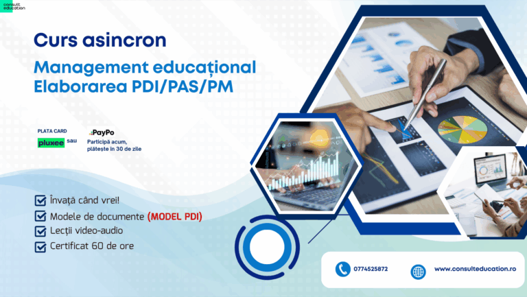 Elaborarea Documentelor de Management Educațional PDI/PAS