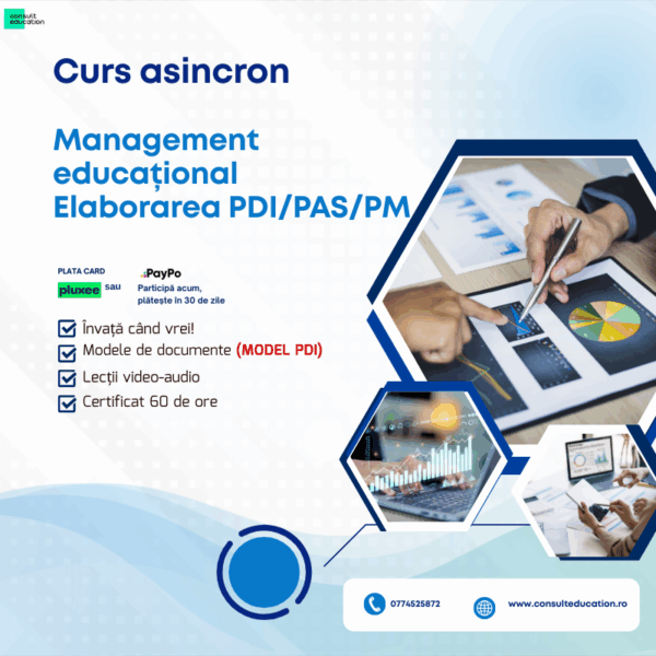 Elaborarea Documentelor de Management Educațional PDI/PAS