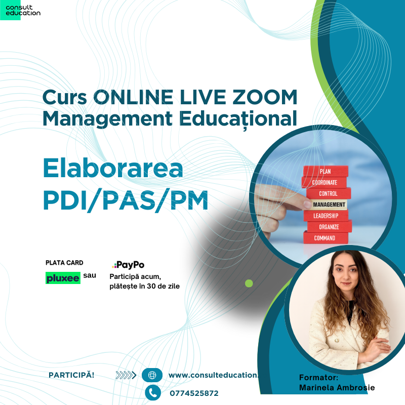 Webinar Elaborarea PDI/PAS